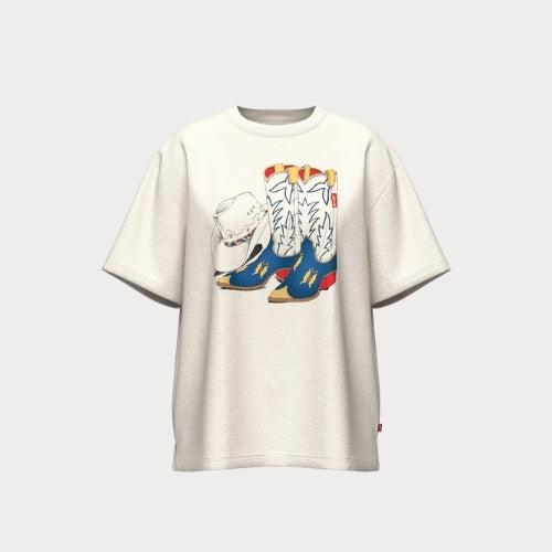 Футболка жен.GR TABOR TEE COWBOY BOOT AND HAT EGRET