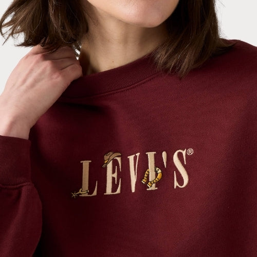 Свитер жен.GR LEO LS CREW CREW SERIF WESTERN MOTIF