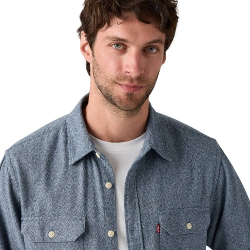 Рубашка муж.JACKSON WORKER NAVY TRICOLOR GRINDLE