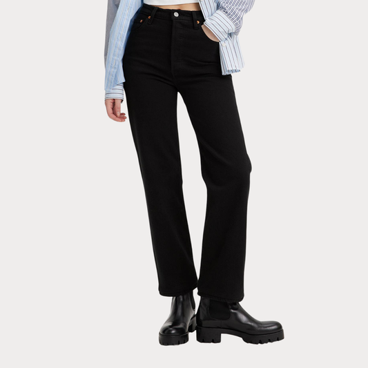 Джинсы Ribcage Straight Ankle Jenas