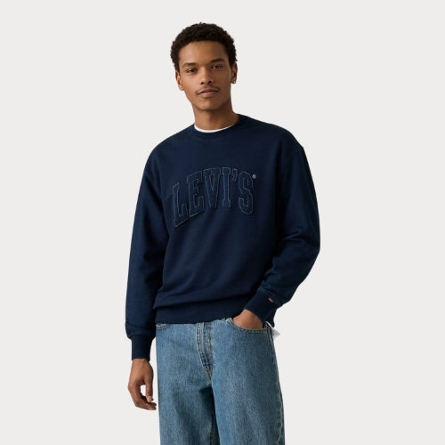 Свитер муж.PREMIUM GRAPHIC CREW INDIGO EMB INDIGO