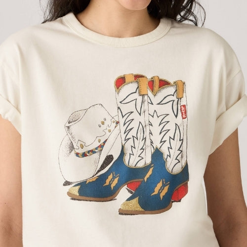 Футболка жен.GR TABOR TEE COWBOY BOOT AND HAT EGRET