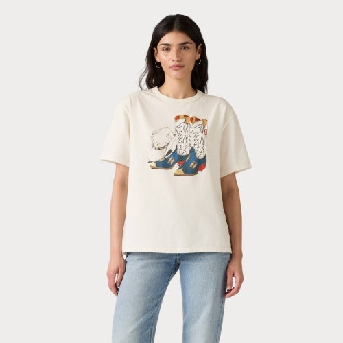 Футболка жен.GR TABOR TEE COWBOY BOOT AND HAT EGRET