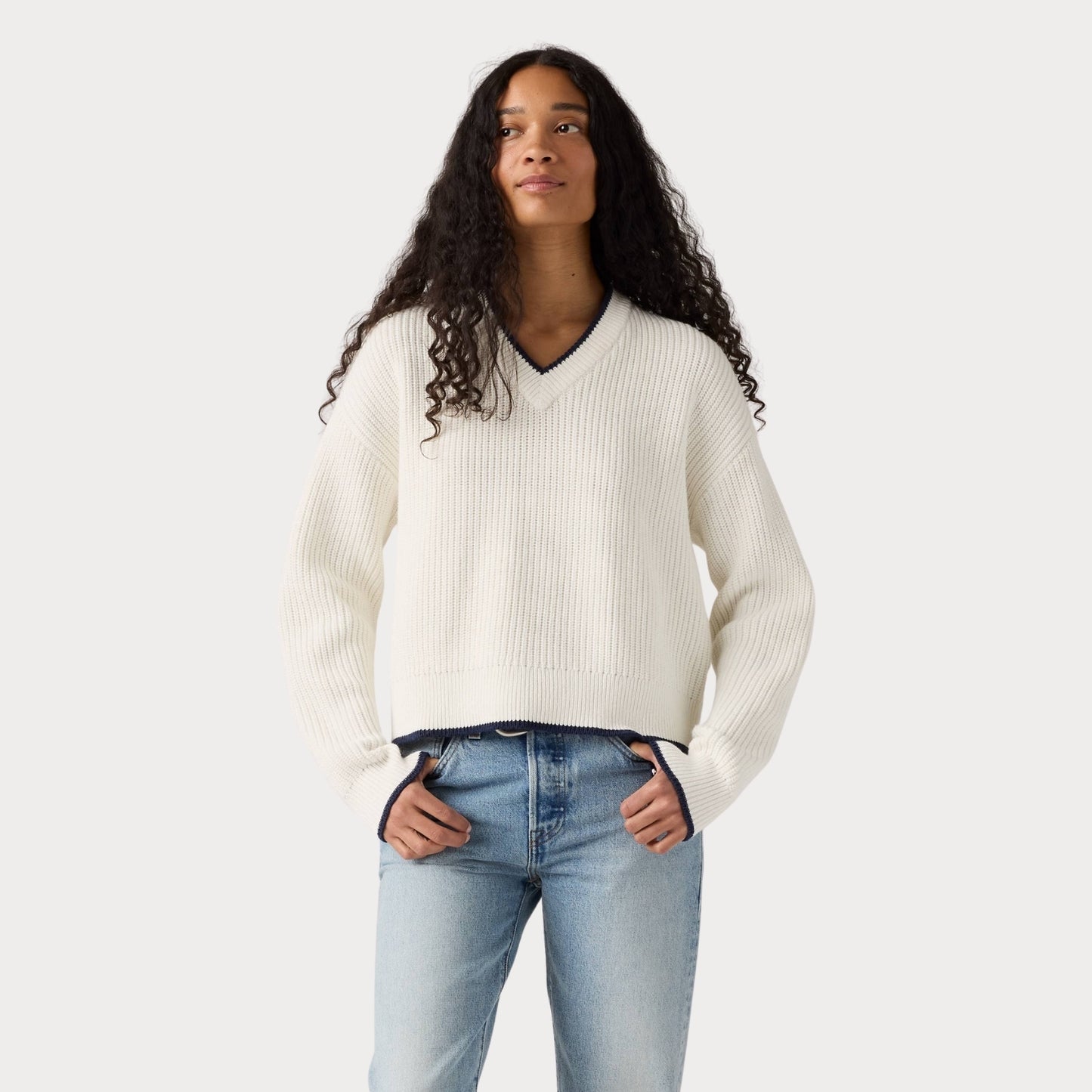Свитшот REESE VNECK SWEATER TOFU COTTON