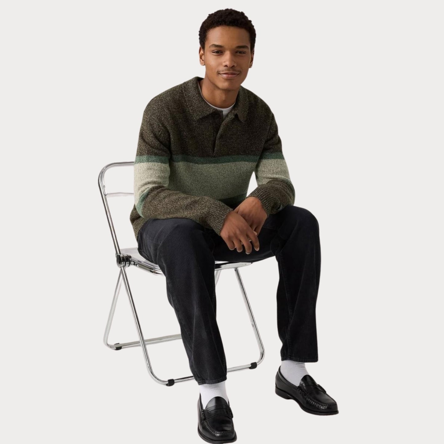 Свитер муж.REDWOOD RUGBY SWEATER ORSON STRIPE BRAC