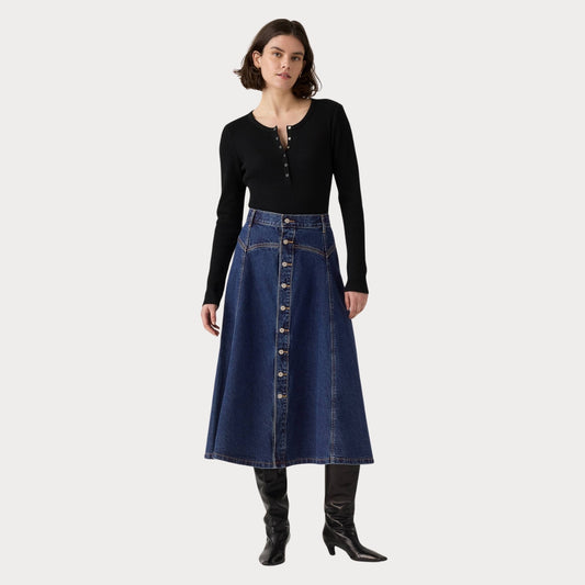 Юбка YOKED WESTERN SKIRT SLIGHTLY CIRCULAR