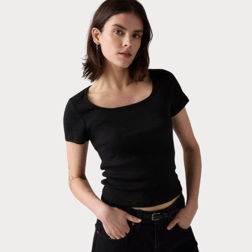 Футболка жен.ESSENTIAL SQRD NECK TEE ANTHRACITE NIGHT