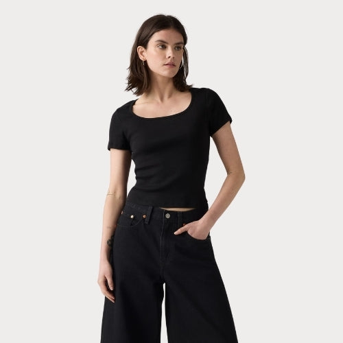Футболка жен.ESSENTIAL SQRD NECK TEE ANTHRACITE NIGHT