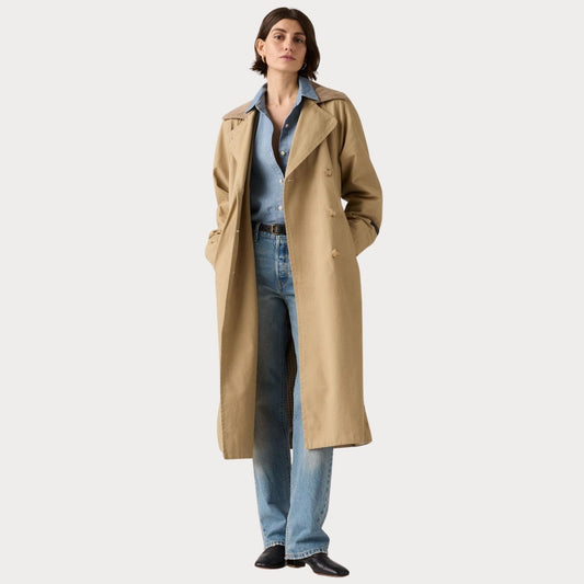 Пальто Bree Classic Long Trench Coat - Tan