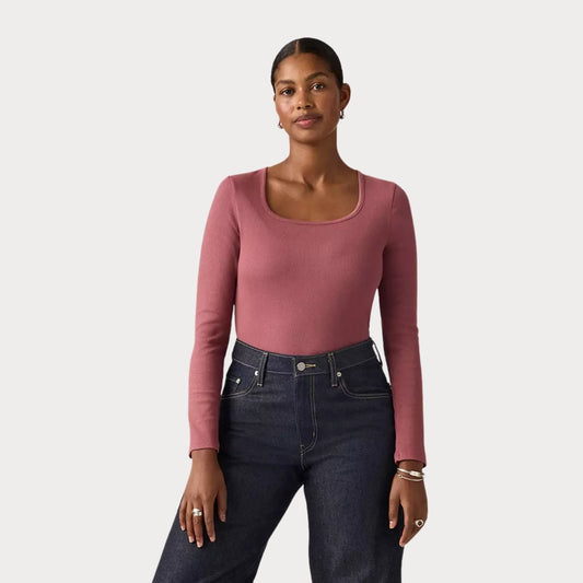 Лонгслив Garment Dye Essential Square Neck