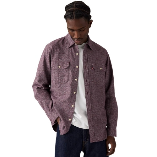 Рубашка муж.JACKSON WORKER BURGUNDY TRICOLOR GRINDLE