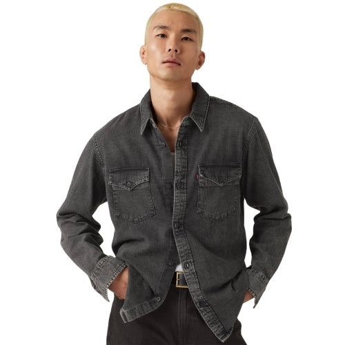 Рубашка муж.RELAXED FIT WESTERN NIGHT SHADOW BLACK