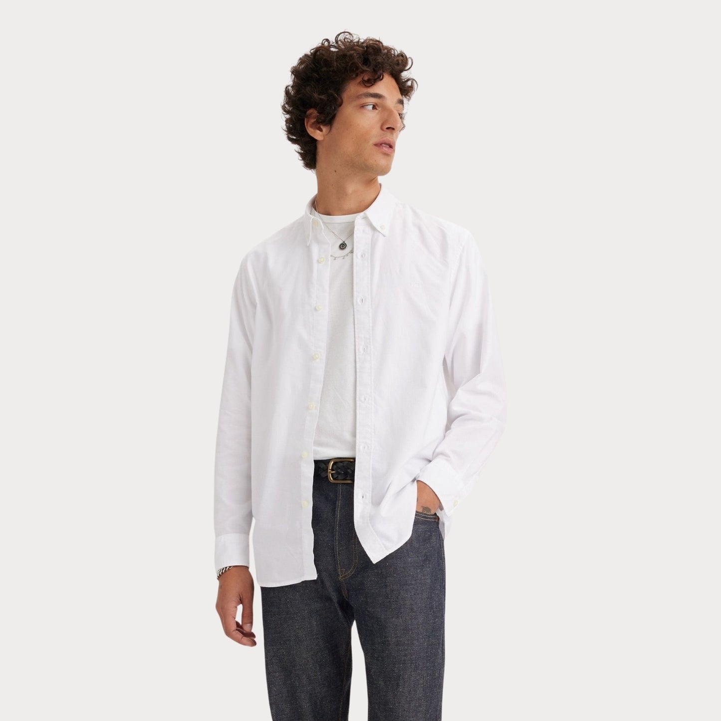 Рубашка AUTHENTIC BUTTON DOWN BRIGHT WHITE