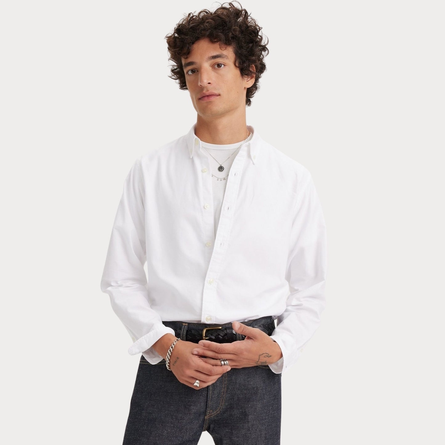 Рубашка AUTHENTIC BUTTON DOWN BRIGHT WHITE