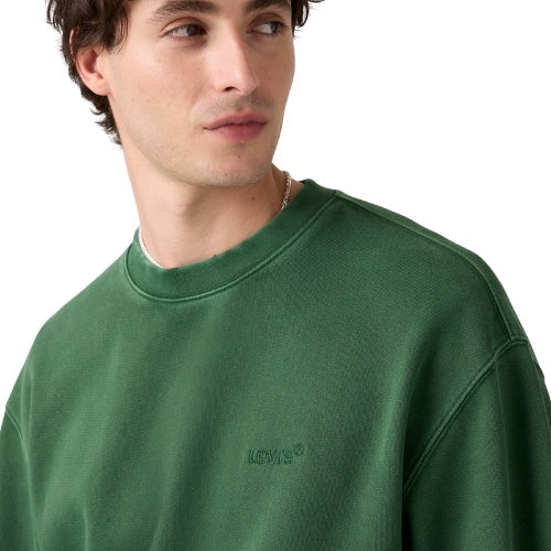 Свитер муж.AUTHENTIC CREW GARMENT DYE DARK GREEN G