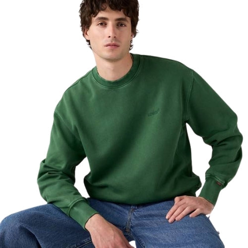 Свитер муж.AUTHENTIC CREW GARMENT DYE DARK GREEN G